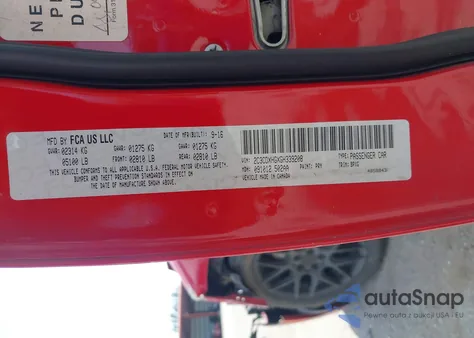 2016 Dodge Charger Sxt from USA, damaged, VIN 2C3CDXHGXGH339208